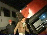 Local do acidente de trens na Indonésia