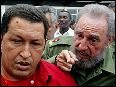 Hugo Chavez and Fidel Castro
