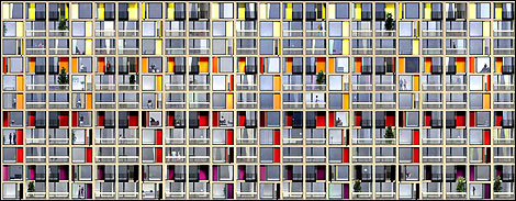 Coloured panes - artist's impression