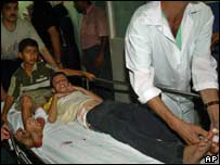 Crianças feridas durante ataque israelense em Gaza