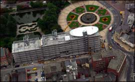Aerial view of new building