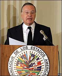 O secretário-geral da OEA, Miguel Angel Rodríguez
