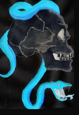 Snake and skull