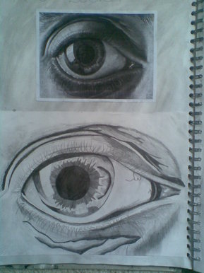 MC Escher eye drawing