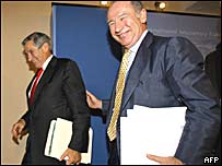 Diretores do Banco Mundial, Paul Wolfowitz, e FMI, Rodrigo de Rato