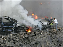 Hariri'ye düzenlenen saldırı sonrasında olay yeri