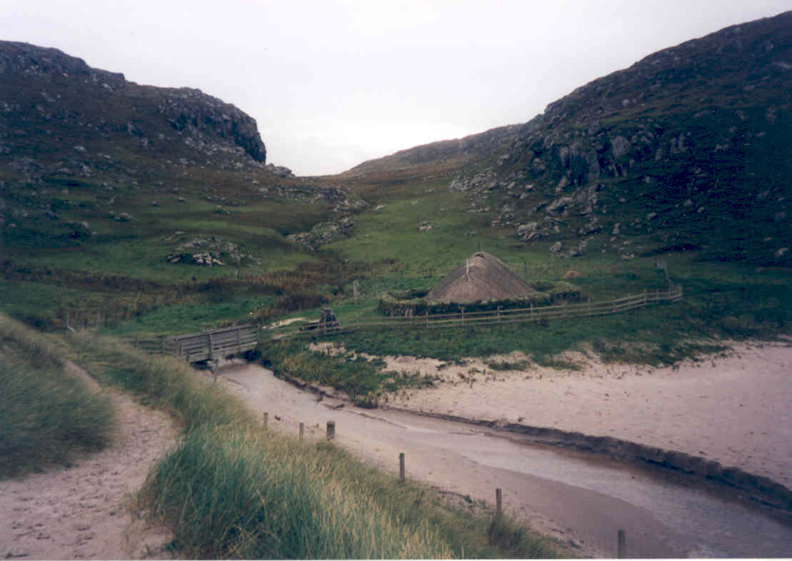 The Iron Age House, as seen from the approach path