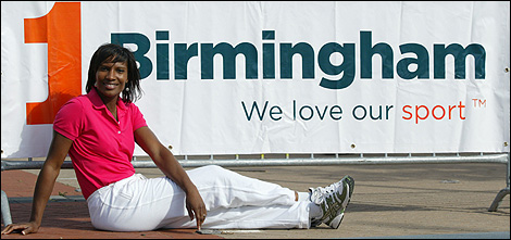 Denise Lewis at SportsFest