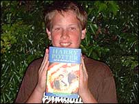 Picture: Jonny with his new Potter book