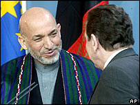 حامد کرزی و صدراعظم آلمان