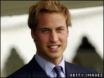 O príncipe William, segundo na linha de sucessão da coroa britânica