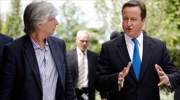 David Cameron and Phil Redmond at the Big Society launch