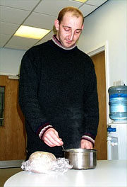 Steve Taylor in the kitchen