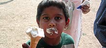Boy with ice cream