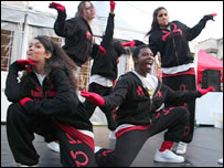 Dancers at a BBC Blast workshop