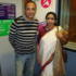 Adil poses for a photo with legendary Asha.