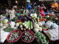 Chợ thực phẩm ở Việt Nam (ảnh AFP)