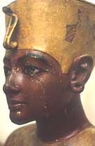 A life-sized mannequin of Tutankhumun, discovered in his tomb