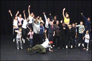 Toby and young dancers