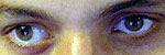 Close-up of the eyes of Adam Gray