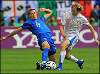 इटली और चेक गणराज्य का फुटबॉल मैच