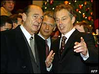 राष्ट्रपति शिराक़ और प्रधानमंत्री ब्लेयर