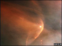 عکس هابل از ستاره و سحاب