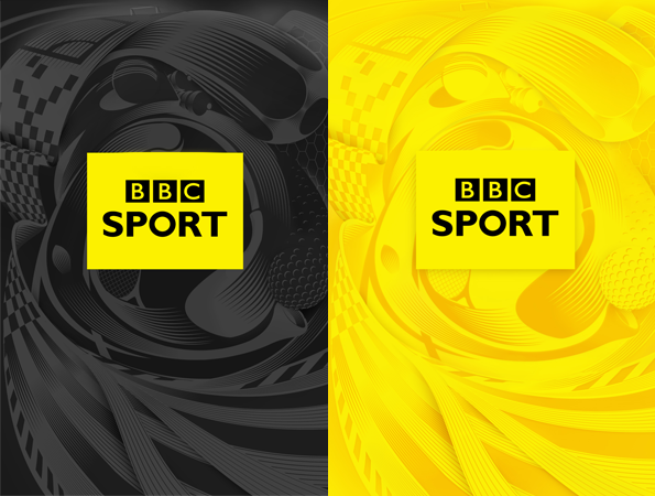 BBC Sport logos within swirling illustrations of different sports