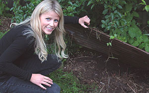 Ellie Harrison behind the scenes