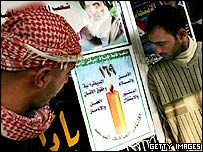 Pôster da Aliança Iraquiana Unida