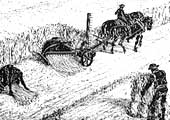 line drawing of a harvest