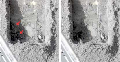 As fotos de Marte que mostram o que se acredita ser gelo