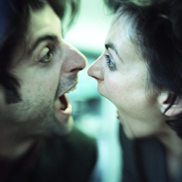 Photo of a couple shouting at each other