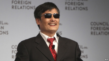 陳光誠在紐約(31/05/2012,資料照片)