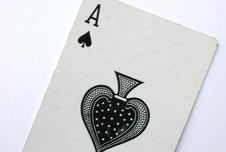 An ace playing card