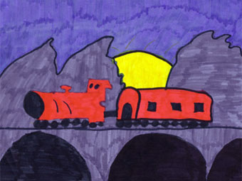 Llun Emily o drên coch yn cario llechi