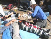 کمک های اوليه به زخمی های ماين