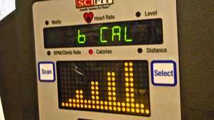 Liz burns 6 calories