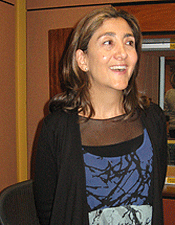 Ingrid Betancourt in the Outlook studio
