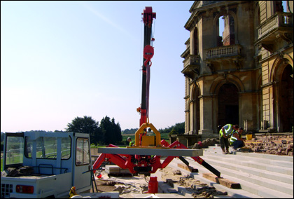 Spider crane at Witley Court