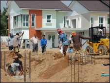 Land being built on by developers, photographed while recording the programme