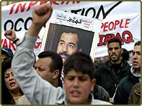 Protesto em Amã, na Jordânia, contra a guerra no Iraque