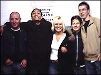 Michael Davis with family and friends