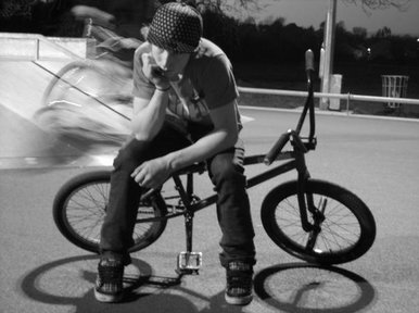 Pete chilling on his bike