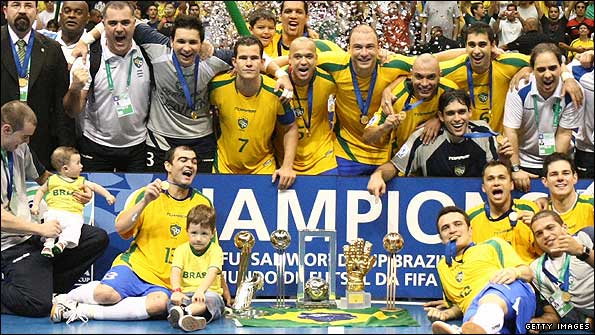 Brazil beat Spain in the 2008 world futsal final