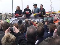 American Chopper stars arrive in style