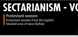 Protestant women from the loyalist Shankill area of west Belfast