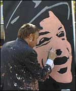 A performer at The Godiva Street Party