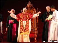 Papa Bento 16, no Pacaembu