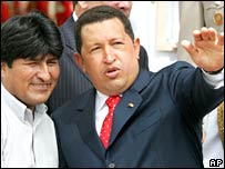 هوگو چاوز و ايوو مورالس